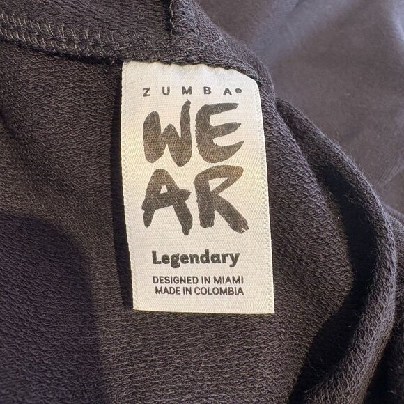 Zumba Since 2001 Short Sleeve Hoodie Bold Black & Green Men's Size Large NWT! - Picture 5 of 7